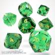 Glassstaff CSDCS27EMRLDDGGR - Emerald Dagger Glass RPG dice set