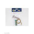 Azar Models D003-1 - Set of 5 double streetlights with warm white LED