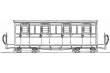 Peco DM64 - Ffestiniog und Blaneau Rly 4 Comp Paneled Composite Coach