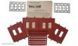 Woodland Scenics DPM30133 - Dock Level Rectangular Window Wall (x4)