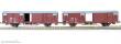 Exact-Train EX20464 - DR 2er-Set Güterwagen Glmms 14.05, 7 Sicken mit Beladung, Epoche Iva (Zu öffnenden Türen)
