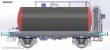 Exact-Train EX20520 - NS 24m3 Einheitsbauart Leichtbau-Kesselwagen Schwarz