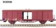 Exact-Train EX20566 - DR Hbs-u [2301] Mannschaftswagen mit Ofen mit Bremserbühne, 11 Sicken, Epoche IV (zu öffnende Türen)