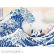 Exploding Kittens EXKD0030 - Exploding Kittens Puzzle: The Great Wave off Cat-a-gawa