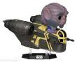 Funko FK92565 - Star Wars: The Mandalorian and Grogu POP! Rides Deluxe Vinyl Wackelkopf-Figur Zeb Orrelios in the Razor Crest 9 cm