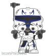 Funko FKSTPP0091 - Star Wars Clone Wars Loungefly POP! Pin Ansteck-Pin Captain Rex (Glow-in-the-Dark) 10 cm