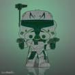 Funko FKSTPP0091 - Star Wars Clone Wars Loungefly POP! Pin Ansteck-Pin Captain Rex (Glow-in-the-Dark) 10 cm