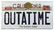 FaNaTtik FNTK-BF-106 - Zurück in die Zukunft Metallschild ´Outatime´ DeLorean Nummernschild