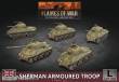 Battlefront Miniatures GFNBBX60 - Sherman Armoured Troop (x5 Plastic)