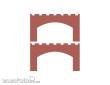 Modusteck H0460634 - Fassade offen, rot 180 x 100 mm