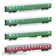 Hobbytrain H22203 - 4er Set Personenwagen DB/SCHARNOW, Ep.IIIb, Set 2