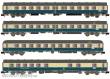 Hobbytrain H22206 - 4er Set Personenwagen DB, Ep.IV, Turnus Ferienzug, Set 1