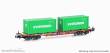 Hobbytrain H23204 - Containerwagen Sgjkkmms 699 DB, Ep.IV, Evergreen