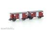 Hobbytrain H24201 - 2er Set gedeckte Güterwagen K2 SBB, Ep.III