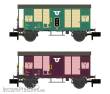 Hobbytrain H24207 - 2er Set gedeckte Güterwagen K2 RM, EP.V