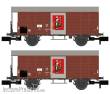 Hobbytrain H24257 - 2er Set gedeckte Güterwagen K3 SBB/Zirkus Knie, Ep.III