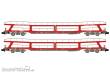 Hobbytrain H24621 - 2er Set Autotransportwagen DDm 915 BTE, Ep.VI