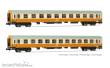 Arnold HN4435 - DR, 2-tlg. Set Reisezugwagen „Städte-Express“, in orange-beiger Farbgebung, bestehend aus 1 x 1.Klasse Wagen und 1 x 2.Klasse Wagen, Ep. IV