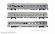 Arnold HN4501 - SNCF, 3-tlg. Set TEE-Wagen „Mistral“, Nizza - Paris, bestehend aus 1 x Arux + 1 x A8u + 1 x AD4tux, silberne Farbgebung, Ep. IV