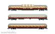 Arnold HN4507 - AKE, 3-tlg. Set „Rheingold“, Set 1/2, bestehend aus 1 x Aussichtswagen ARDm + 1 x Clubwagen WGmh + 1 x Wagen Avmz, Ep. VI