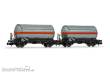 Arnold HN6525 - SNCF, 2-tlg. Set 2-achs. Gaskesselwagen, in grauer Lackierung, Ep. III