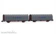 Arnold HN6711 - RENFE, 2-tlg. Set 2-Achs Schiebeplanenwagen, Typ Lis, mit modernem Transfesa-Logo, Ep. V