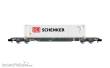 Arnold HN6744 - 4-achs. Containerwagen Sgnss, graue Farbgebung, beladen mit 45´-Container „DB Schenker”, weiß