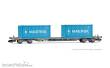 Arnold HN9765 - 2-tlg. Set 4-achs. Container-Wagen, graue Farbgebung, beladen mit 2 x 20´ + 1 x 40´ Container „MAERSK“