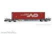 Arnold HN9766 - 4-achs. Containerwagen, graue Farbgebung, beladen mit 1 x 45´-Container „Norbert Dentressangle“