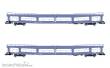 Rivarossi HR4421 - DR, 2-tlg. Set Autotransportwagen DDm916 , in blauer Farbgebung, Ep. IV