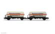 Rivarossi HR6644 - DB, 2-tlg. Set 2-achs. Gaskesselwagen, „Rommenhöller Kohlensäure“