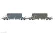 Rivarossi HR6668 - NACCO, 2-tlg. Set 4-achs. Schwenkdachwagen der Bauart Taoos, grau-braune Farbgebung „A CIT Company“