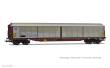 Rivarossi HR6673 - FS, 2-tlg. Set Schiebewandwagen der Bauart Habils, in silber/brauner Farbgebung mit geneigtem und abgerundetem FS-Logo, Ep. V