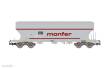 Rivarossi HR6677 - I-ERSA, 2-tlg. Set Getreidesilowagen „MONFER“, graue Farbgebung mit neuen Beschriftungen, Ep. VI