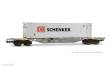 Rivarossi HR6703 - 4-achs. Containerwagen der Bauart Sgnss, graue Farbgebung, beladen mit 45´-Container „DB Schenker”