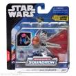 Jazwares JAZSWJ0005 - Star Wars Micro Galaxy Squadron Fahrzeug mit Figur Ginivex-Class Starfighter 7,5 cm