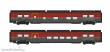 Jägerndorfer Collection JC71211 - 2er Set Railjet Wagen DANI ÖBB, Ep.VI, Basic - Lemke