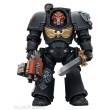 Joy Toy JT03097 - Warhammer 40,000 Actionfigur Black Templars Terminator 1 with Power Sword and Storm Bolter 14 cm