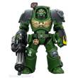 Joy Toy JT03233 - Warhammer 40,000 Actionfigur Salamanders Terminator 3 with Power Fist and Assault Cannon 14 cm