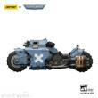 Joy Toy JT03769 - Warhammer 40,000 Raider-pattern Combat Bike Space Wolves with twin-linked bolt rifles 22 cm