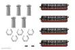 Kato K20-824 - Brücken-Set Blechträgerbrücke gebogen R481mm Rot