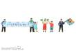 Kato K24-252B - 6er Set Figuren mir Flaggen, Set B