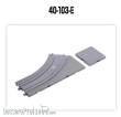 Kato K40-103-E - UNITRAM Gebogenes Gleis R180-45, links, unbedruckt