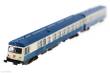 Liliput L163218 - Dieseltriebwagen, 2-teilig,Baureihe 628.0 der DB AG,ozeanblau / beige mit Pufferbohlen