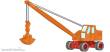 Minis LC4703 - Fuchs F 301 Bagger, Gittermast m. Schaufel, orange/rot