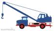 Minis LC4750 - MB L322 Mobilkran, blau/rot