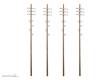 Peco LK-747 - Telegrafenmasten (6er-Pack)