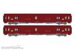 L.S. Models LS40443 - 2er Set Postwagen PA UIC SNCF Ep.IV, bordeaux - Lemke
