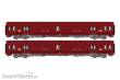L.S. Models LS40444 - 2er Set Postwagen PA UIC SNCF Ep.IV, bordeaux - Lemke