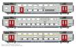 L.S. Models LS43103DC - 3er Set Doppelstockwagen M6 BD+B+A SNCB, Ep.Vb